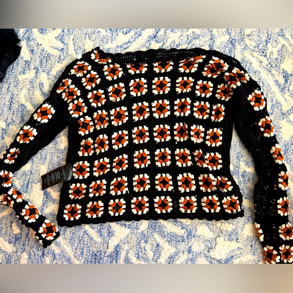 Sandro crochet top